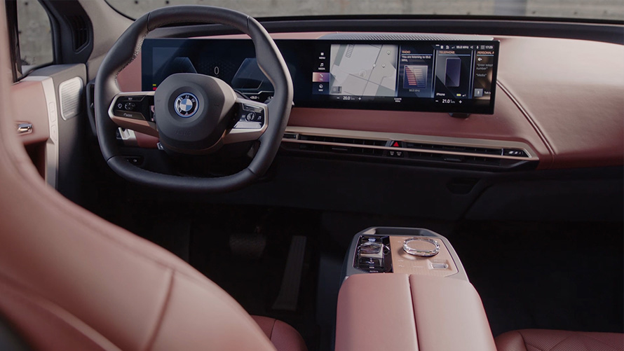 BMW iX i20 elektrische SUV interieur highlights video BMW iX i20 2021 elektrische SUV interieur highlights video