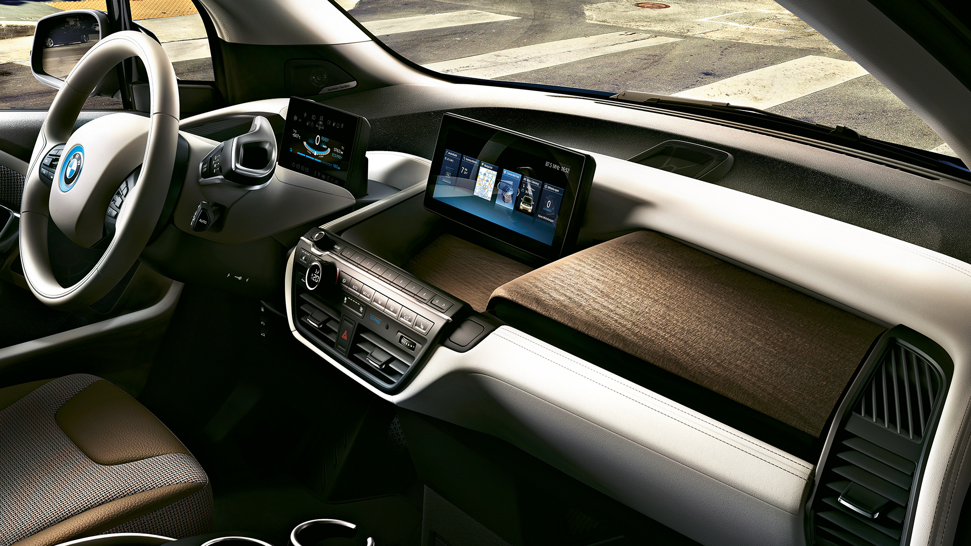 BMW i3 2018 habitacle I01 Habitacle de la BMW i3 I01 2018 Control Display