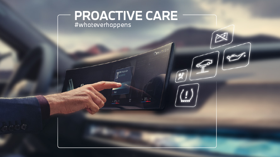 BMW i7 G70 BMW Service Proactive Care BMW i7 G70 vooraanzicht met model