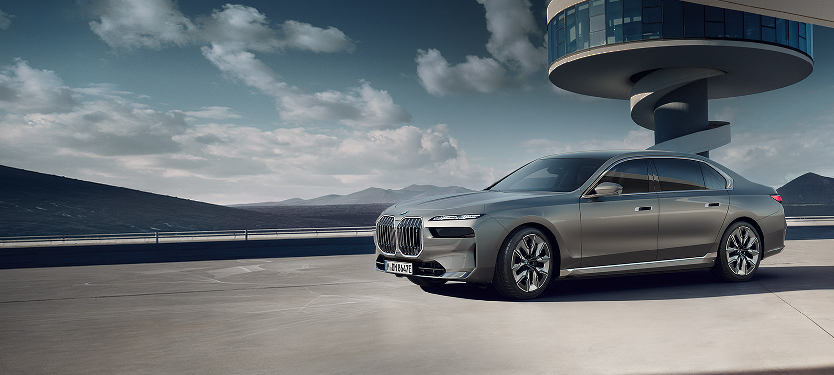 BMW i7 G70 2022 BMW Individual Oxid grey metallic zijaanzicht