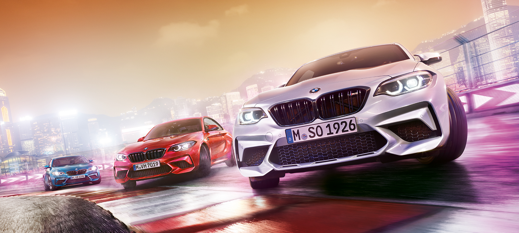 Design de la BMW M2 Competition F87. Design BMW M2 Competition F87 2018 Hockenheim Silber metallic vue de trois quarts avant