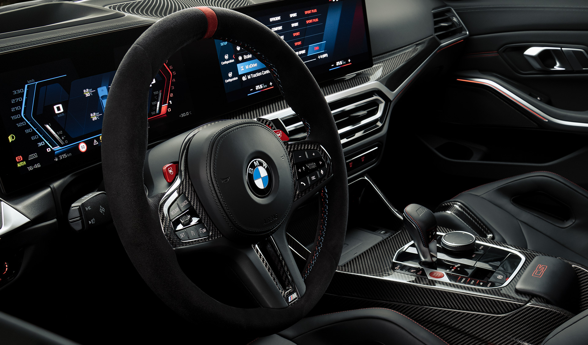 Volant en Alcantara M BMW M3 CS G80 BMW M3 G80 Volant M en cuir Alcantara