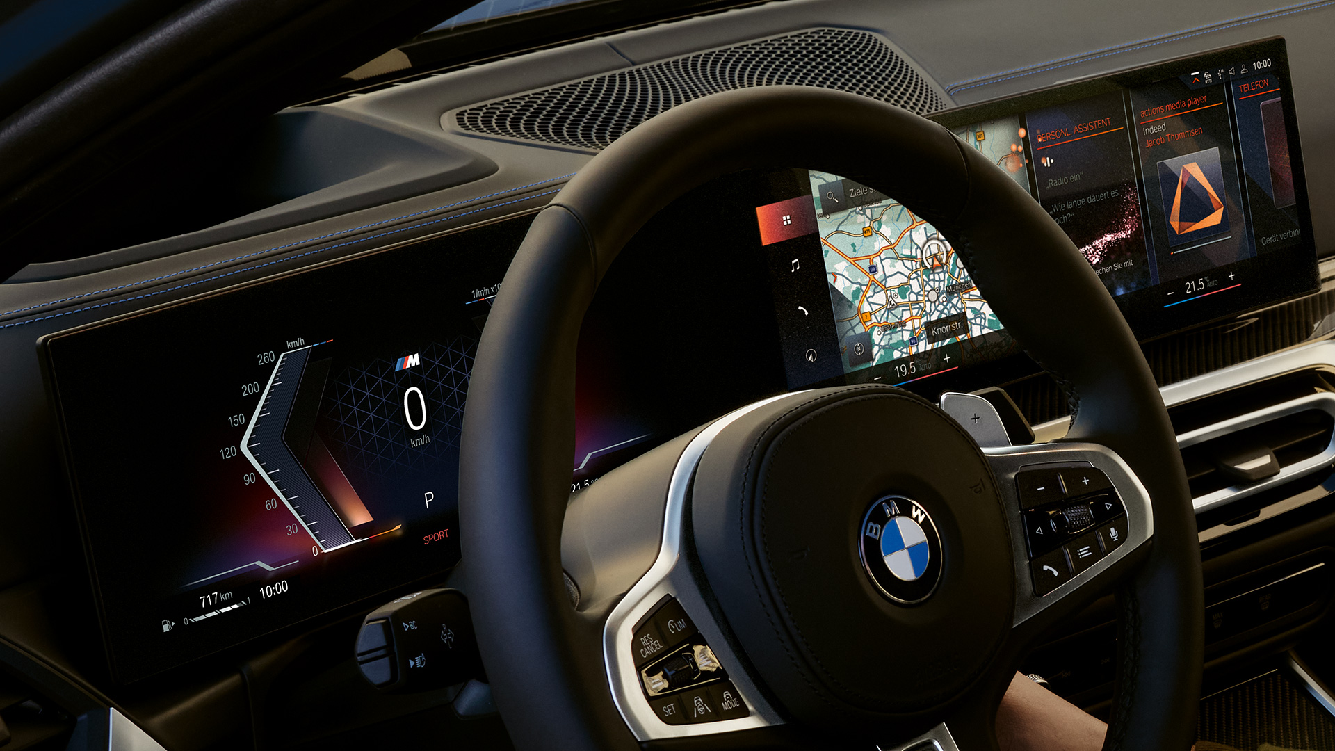 BMW M340i xDrive Touring G21 Poste de conduite vue en gros plan BMW M340i xDrive Touring G21 Poste de conduite vue en gros plan