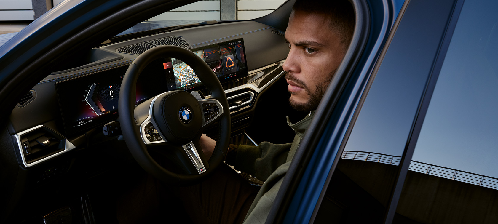 BMW M340i xDrive Touring G21 cockpit met model BMW M340i xDrive Touring G21 Frozen Tanzanite Blue cockpit met model