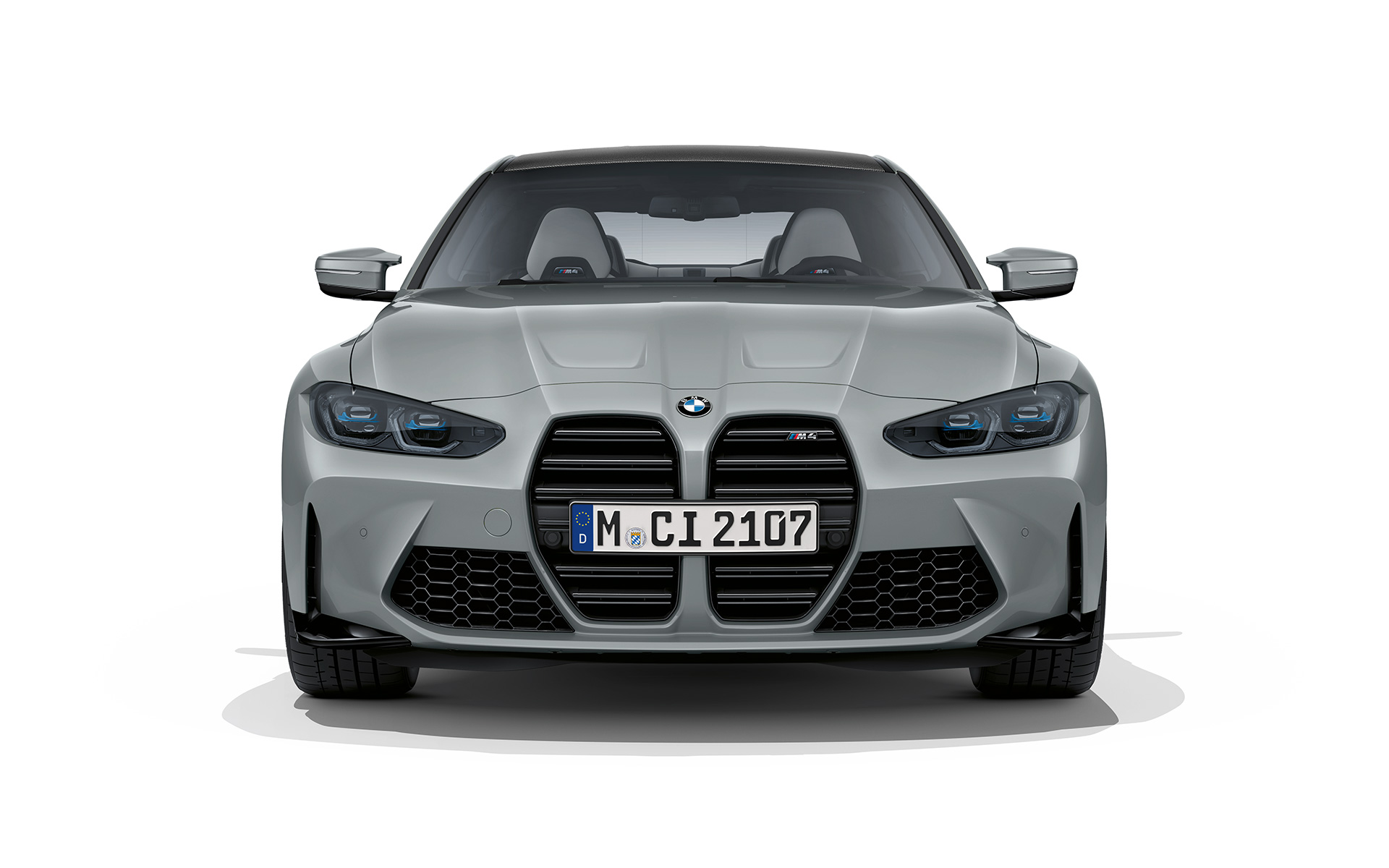 BMW M4 Coupé G82 2020 Brooklyn Grau metallic vooraanzicht