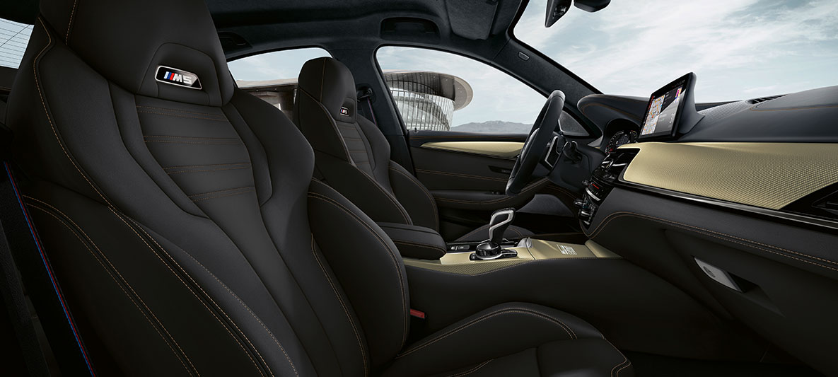 Habitacle. BMW M5 Edition 35 Jahre, vue de détail du levier de vitesses M.