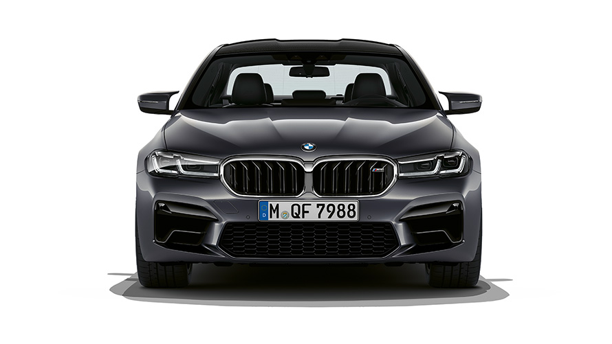 BMW M5 F90 LCI restylage 2020 Brands Hatch Grau metallic, vue avant