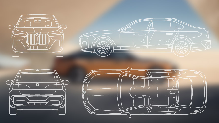 Graphique BMW i7 M70 xDrive Berline G70 Graphique BMW i7 M70 xDrive Berline G70