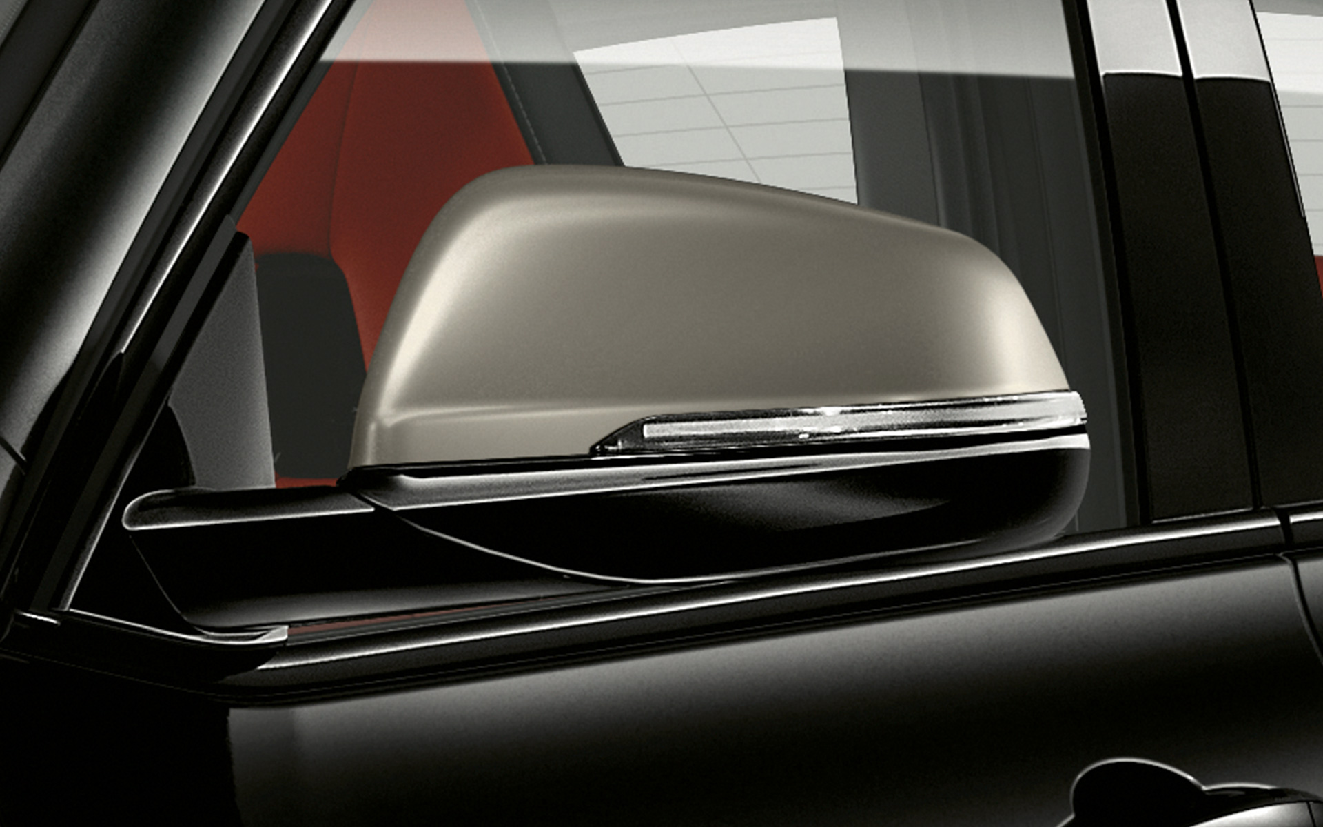 Buitenspiegelbehuizingen in Ceriumgrau BMW X2 M35i (F39) Saphirschwarz metallic exterieur