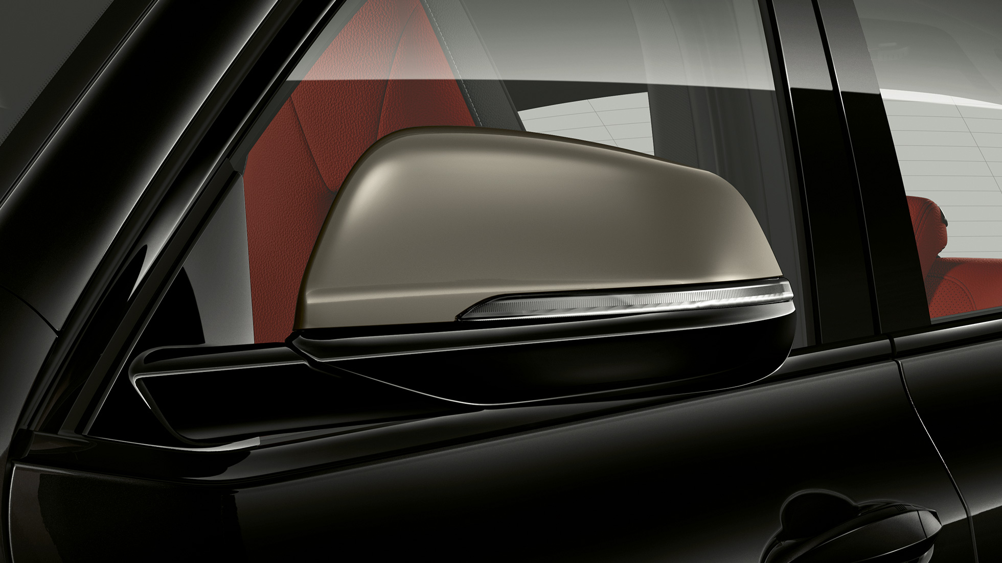 Buitenspiegelbehuizingen BMW X2 M35i SUV Buitenspiegelbehuizingen in Ceriumgrau BMW X2 M35i SUV Saphirschwarz metallic F39 exterieur