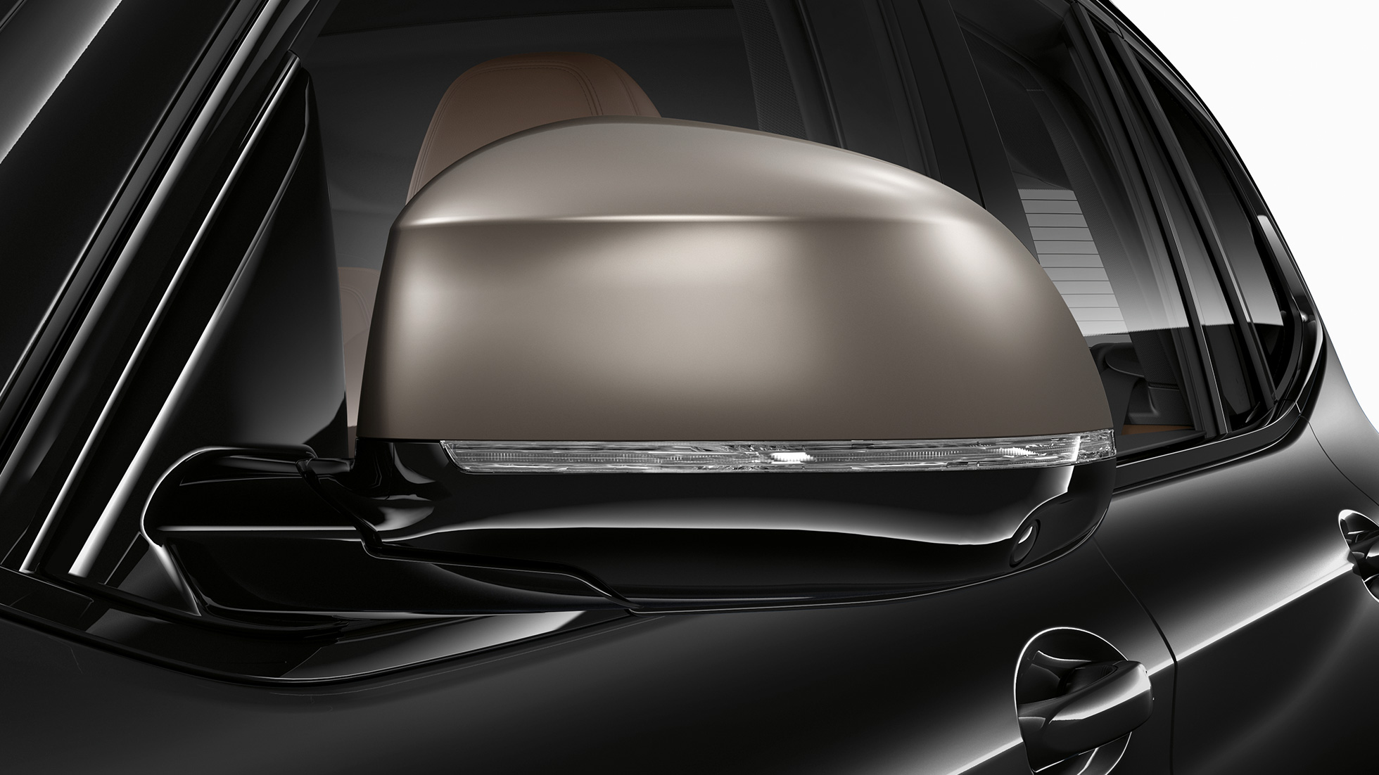 BMW X3 M40i et BMW X3 M40d, coques des rétroviseurs G01. Extérieur des BMW X3 M40i et BMW X3 M40d en Saphierschwarz metallic, coques des rétroviseurs galvanisées en Cerium Grey G01.