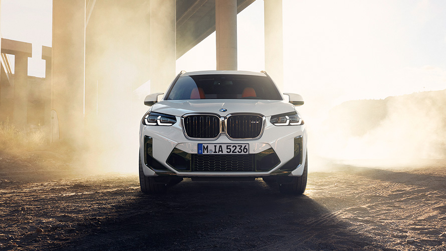 BMW X3 M F97 LCI facelift 2021 Alpinweiß vooraanzicht