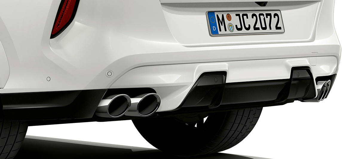 Jupe arrière de la BMW X6 M SUV Jupe arrière, BMW X6 M SUV F96, vue arrière