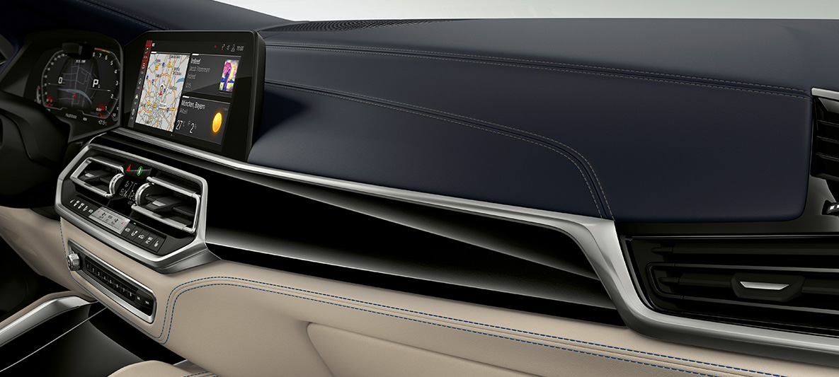 BMW X6 M SUV Individual F96 2020, habitacle BMW X6 M SUV F96 2020, habitacle, inserts de décoration Individual en Pianolack Schwarz