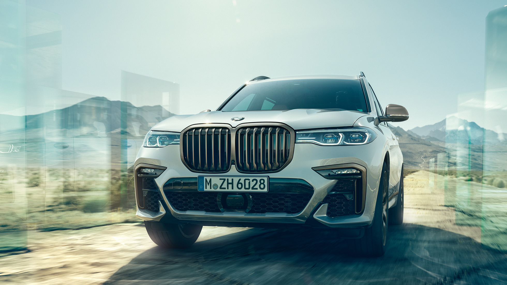 BMW X7 M50d, vooraanzicht BMW X7 M50d in Mineralweiß, vooraanzicht, G07, 2019