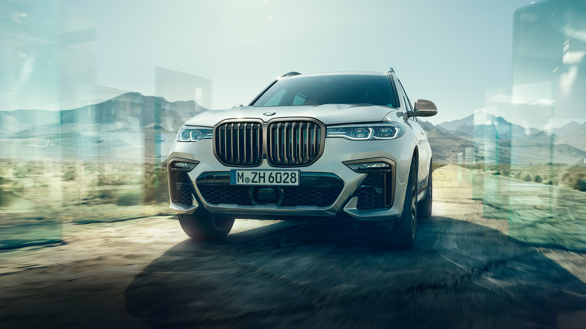 BMW X7 M50d, vooraanzicht BMW X7 M50d in Mineralweiß, vooraanzicht, G07, 2019