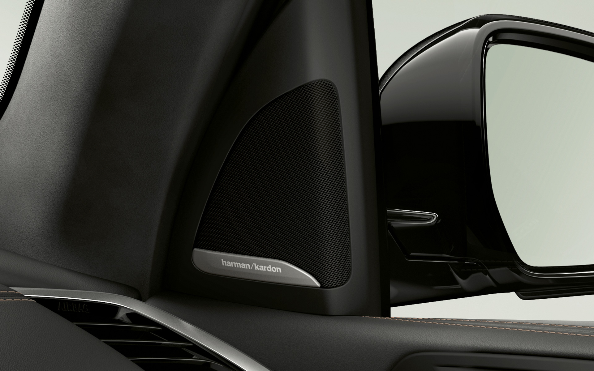 BMW X7 M50i G07 2019, vue en gros plan des haut-parleurs BMW X7 M50i G07 2019, vue en gros plan des haut-parleurs