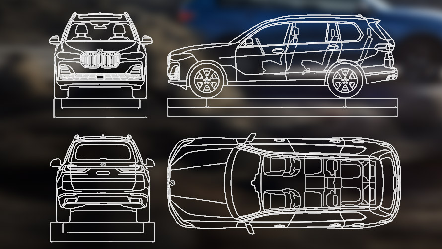 BMW X7 M60i xDrive G07 LCI Ébauche de données techniques BMW X7 M60i xDrive G07 LCI Ébauche de données techniques