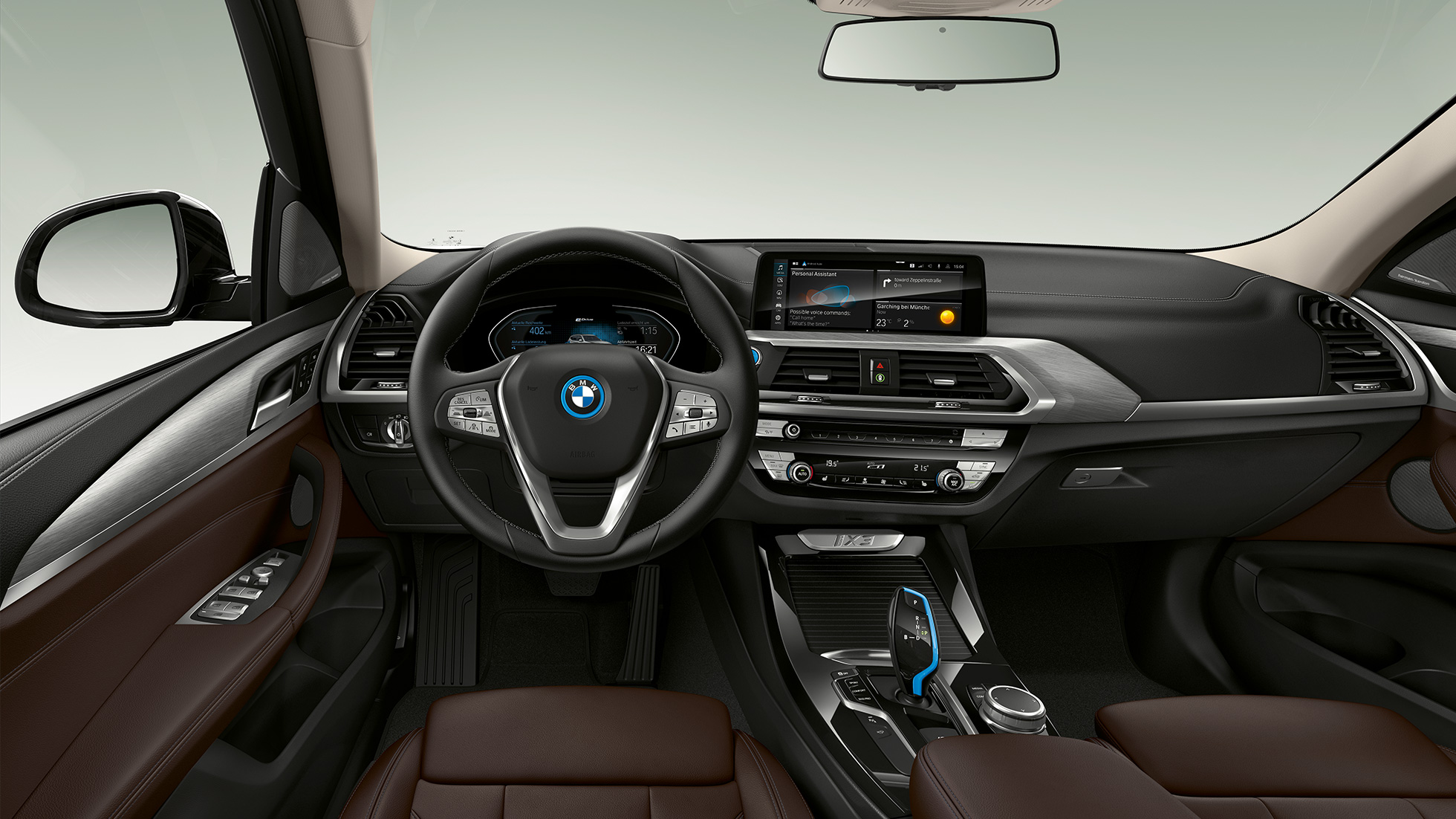 BMW iX3 SUV G08, modèle "Impressive", poste de conduite BMW iX3 SUV G08 2020, modèle "Impressive", poste de conduite et habitacle