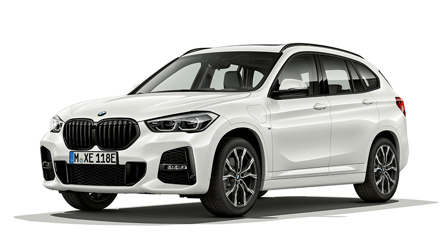 BMW X1 hybride rechargeable F48 vue de trois quarts de profil BMW X1 hybride rechargeable F48 vue de trois quarts de profil