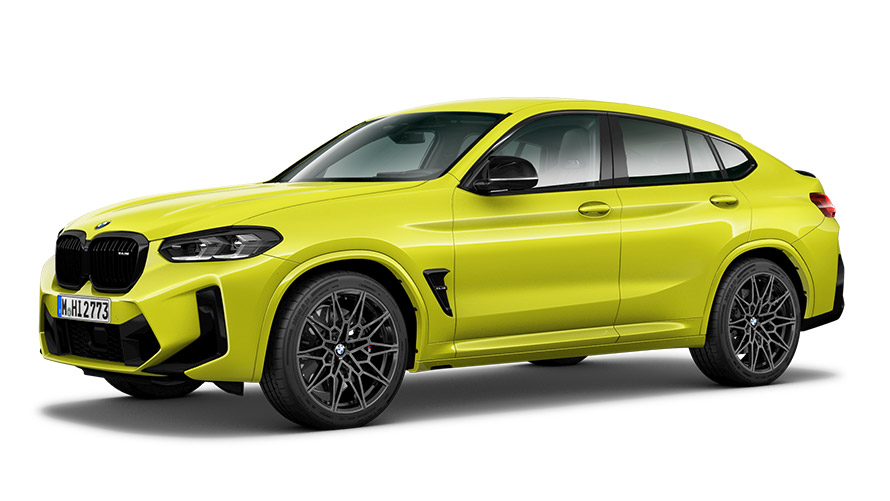 BMW X-modellen BMW X4 M wagens G02 MP driekwart zijaanzicht BMW X-modellen BMW X4 M wagens G02 MP driekwart zijaanzicht