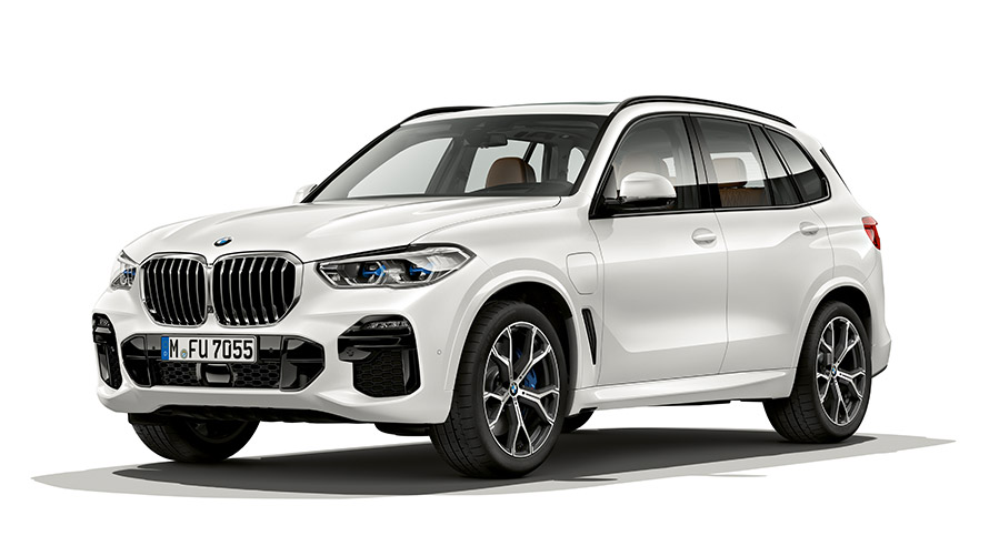 BMW X5 hybride rechargeable G05 vue de trois quarts de profil BMW X5 hybride rechargeable G05 vue de trois quarts de profil