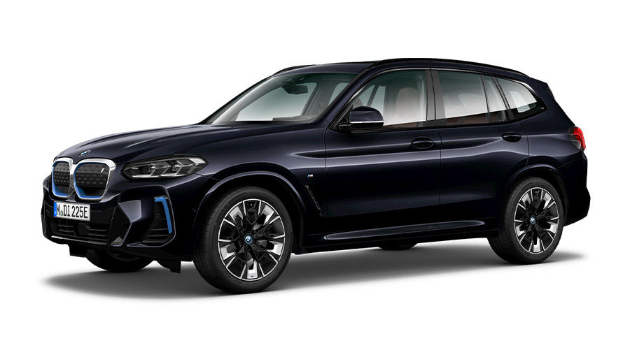 BMW X-modellen BMW iX3 G08 driekwart zijaanzicht BMW X-modellen BMW iX3 G08 driekwart zijaanzicht