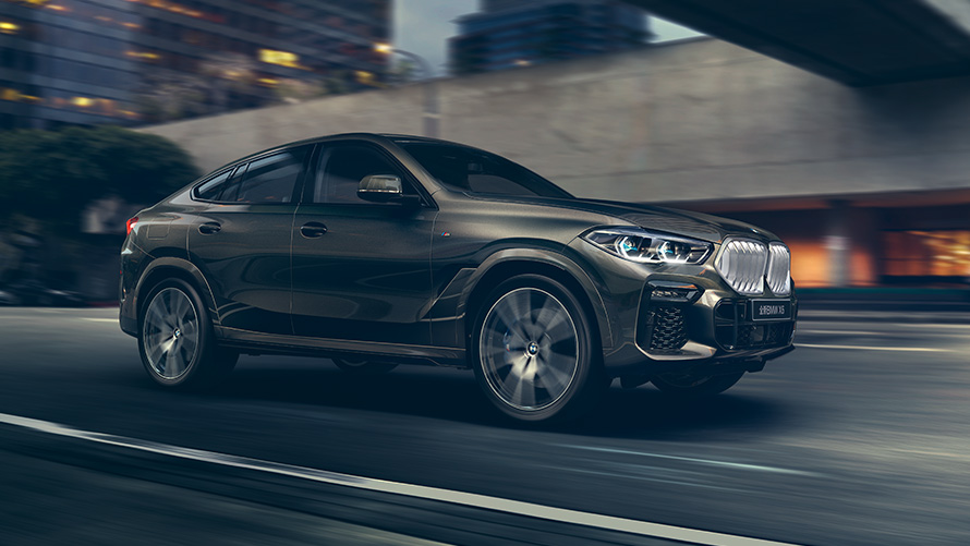 BMW X6 G06 derde generatie driekwart zijaanzicht stilstaand BMW X-modellen BMW X6 G06 derde generatie driekwart zijaanzicht stilstaand