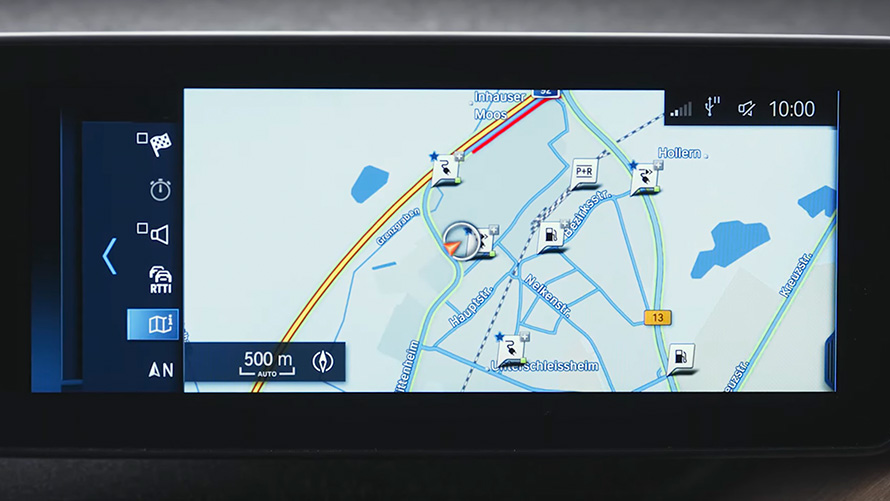 BMW hybride rechargeable système de navigation BMW X1 F48 BMW hybride rechargeable système de navigation, vue en gros plan