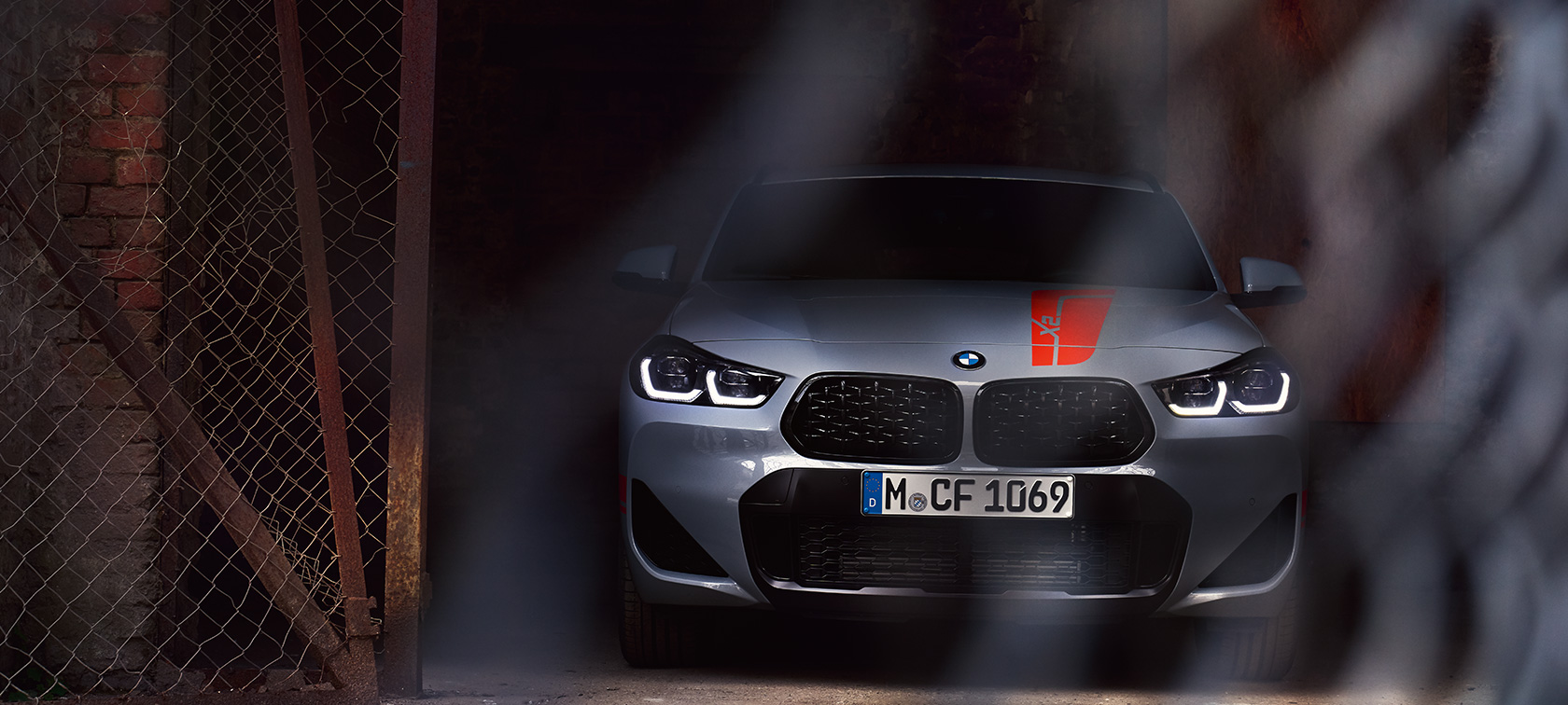 Vooraanzicht BMW X2 F39 Vooraanzicht BMW X2 2020 F39 Brooklyn Grau