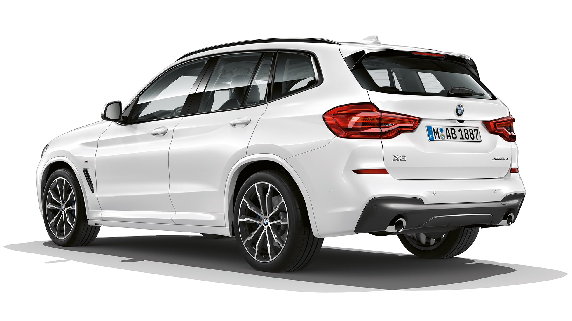 BMW X3 M40i, Modèle M Sport, vue de trois quarts de la poupe G01 BMW X3 M40i, Modèle M Sport, vue de trois quarts de la poupe G01