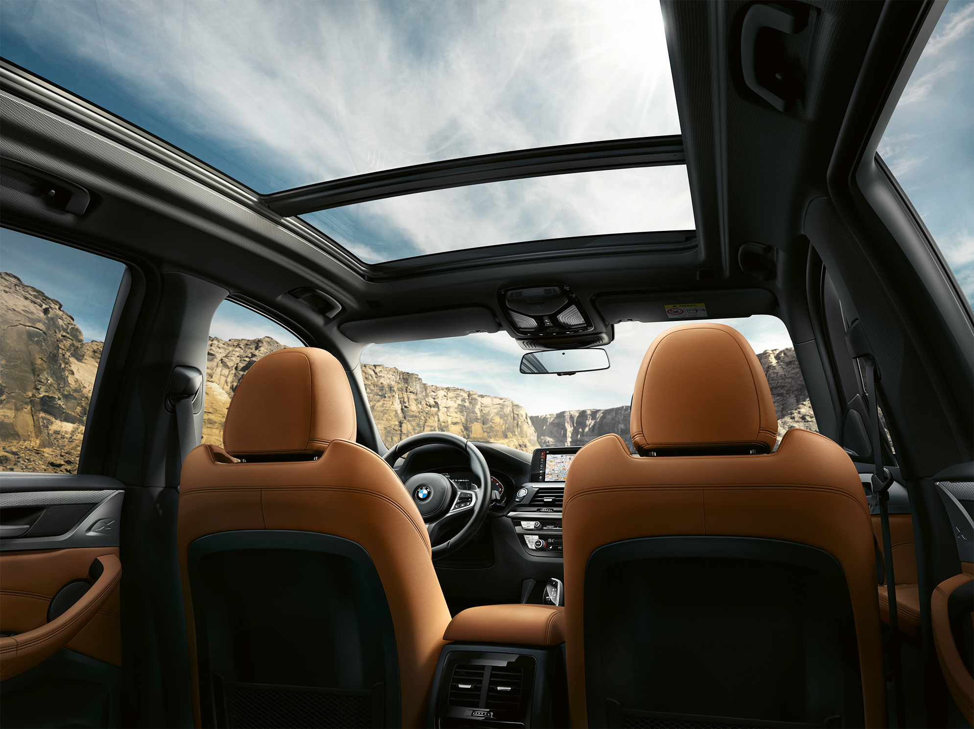 BMW X3 M40i, vue de l’intérieur du poste de conduite G01 BMW X3 M40i, vue de l’intérieur du poste de conduite G01