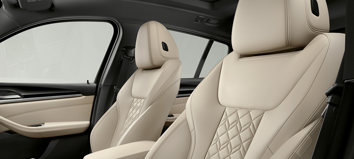 Intérieur cuir étendu Merino Elfenbeinweiß BMW Individual, BMW X4 G02 Intérieur en cuir étendu Merino Elfenbeinweiß BMW Individual, BMW X4 G02 2018, intérieur