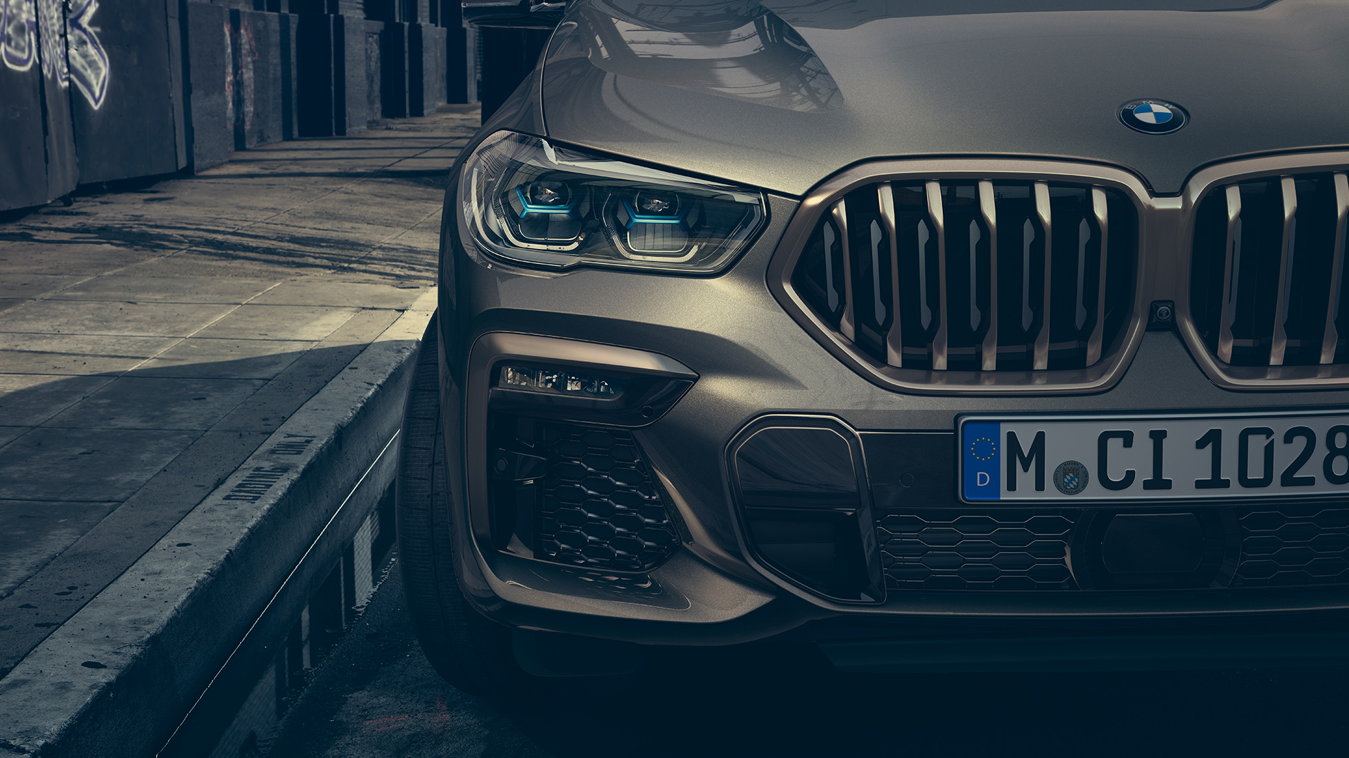 BMW Laserlight G06. Close-up van de BMW X6 met focus op het Laserlight G06.