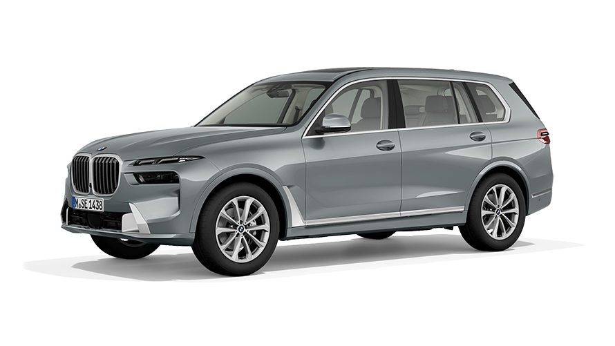 BMW X7 G07 vue de trois quarts de profil BMW X7 G07 vue de trois quarts de profil