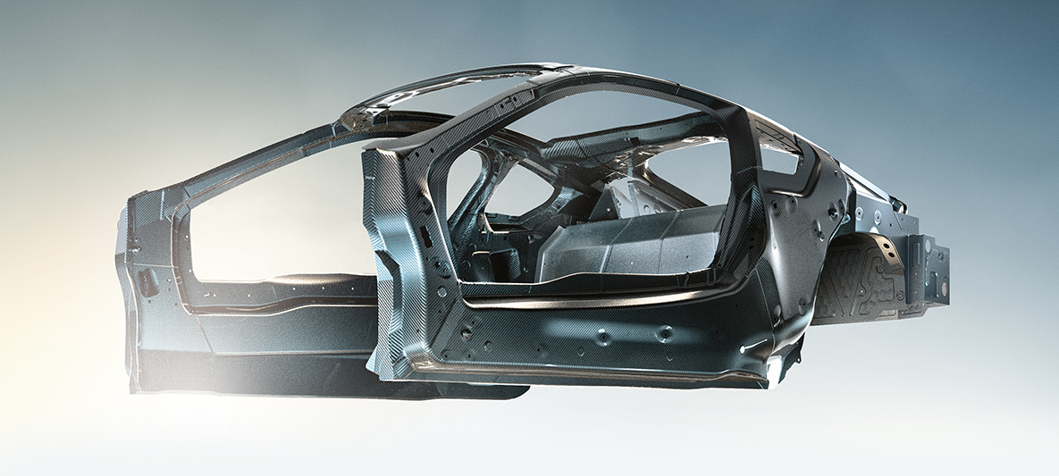 BMW lichtgewicht koetswerk detailaanzicht BMW EfficientDynamics BMW lichtgewicht koetswerk detailaanzicht