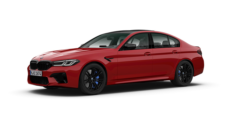 BMW M5 Competition F90 2018 vue trois quarts latérale BMW M5 Competition F90 2018 vue trois quarts latérale