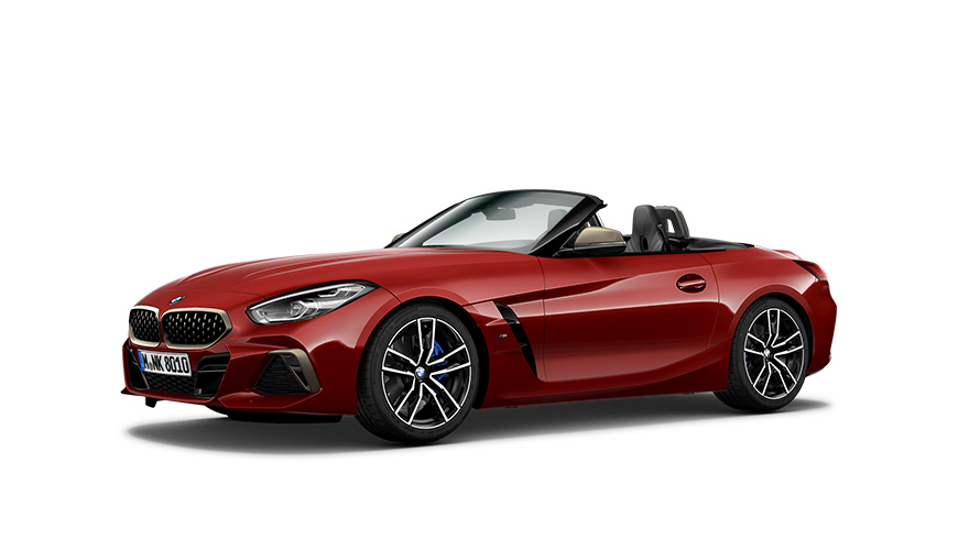 BMW Z4 M40i Roadster G29 2018 vue trois quarts latérale BMW Z4 M40i Roadster G29 2018 vue trois quarts latérale
