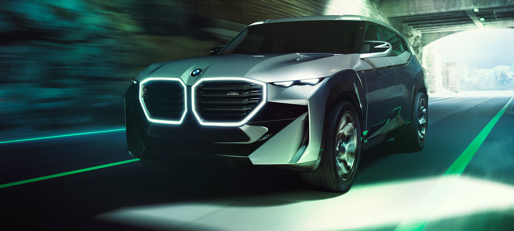 BMW Concept XM (G09) driekwart vooraanzicht stilstaand BMW Concept XM (G09) driekwart vooraanzicht stilstaand