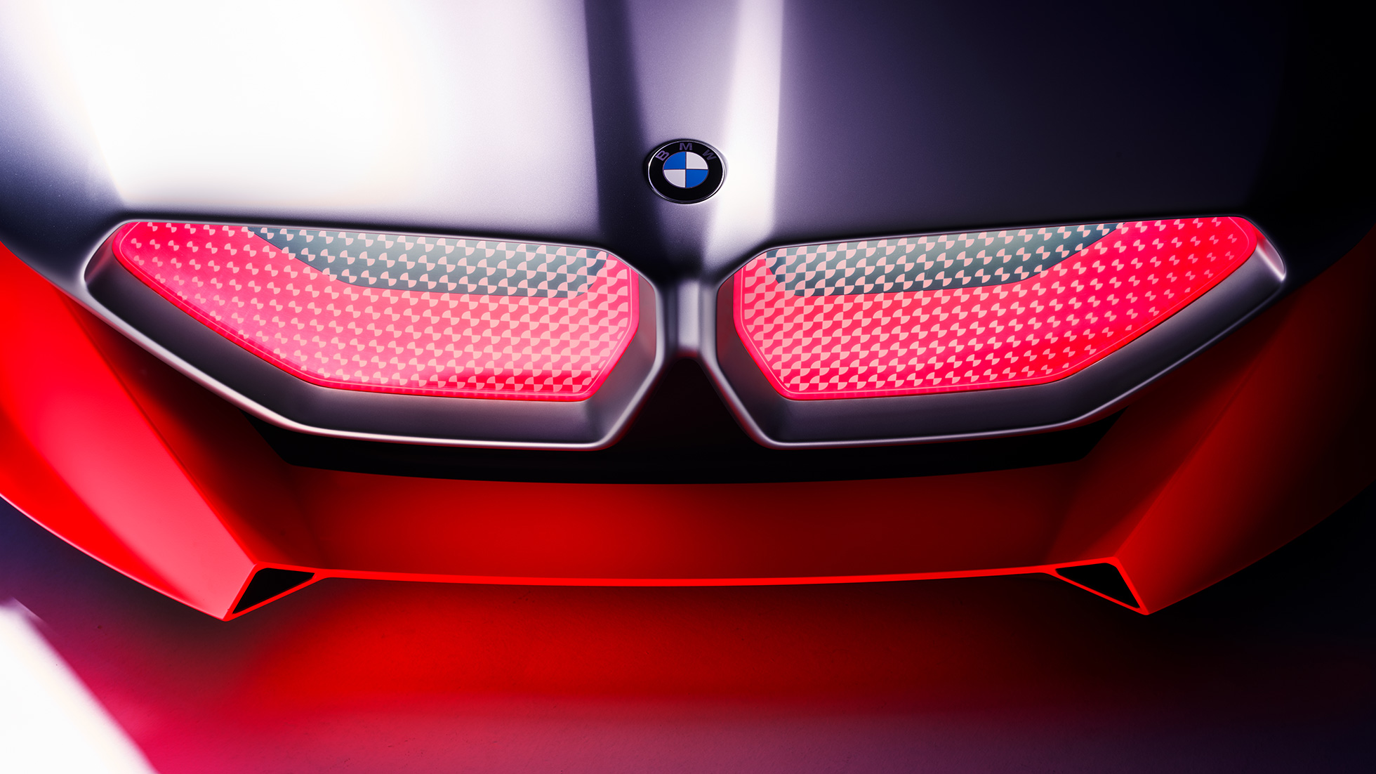 BMW Vision M NEXT, exterieur, dubbele BMW nieren BMW Vision M NEXT, close-up exterieur, dubbele BMW nieren