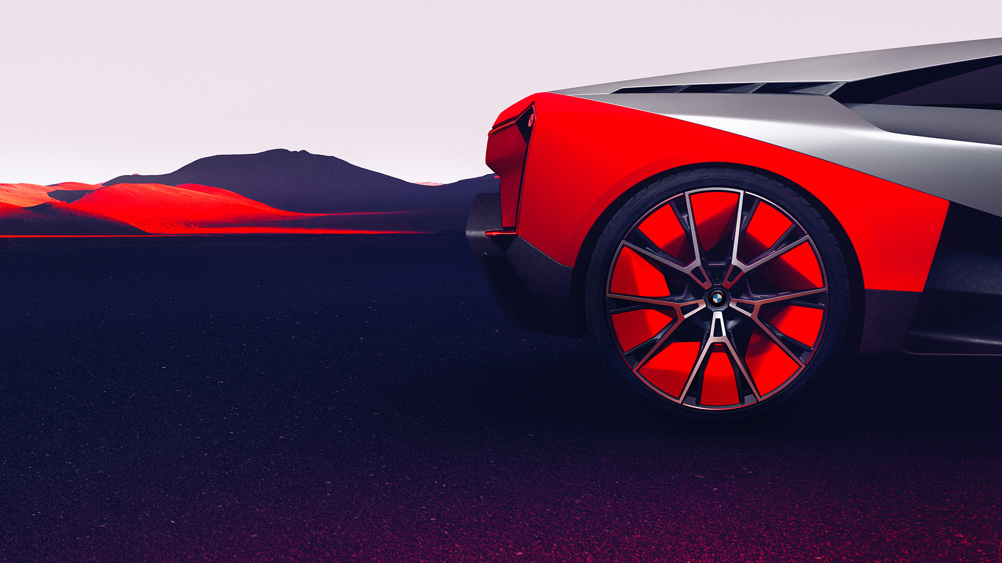 BMW Vision M NEXT, zijaanzicht BMW Vision M NEXT, zijaanzicht, stilstaand, velgen