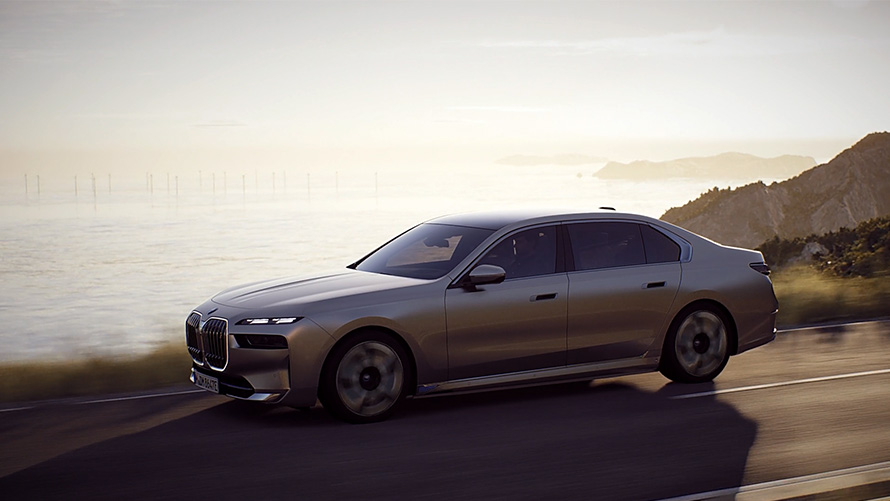 Elektrische BMW wagens BMW i7 rijdynamiek video Elektrische BMW wagens BMW i7 rijdynamiek video