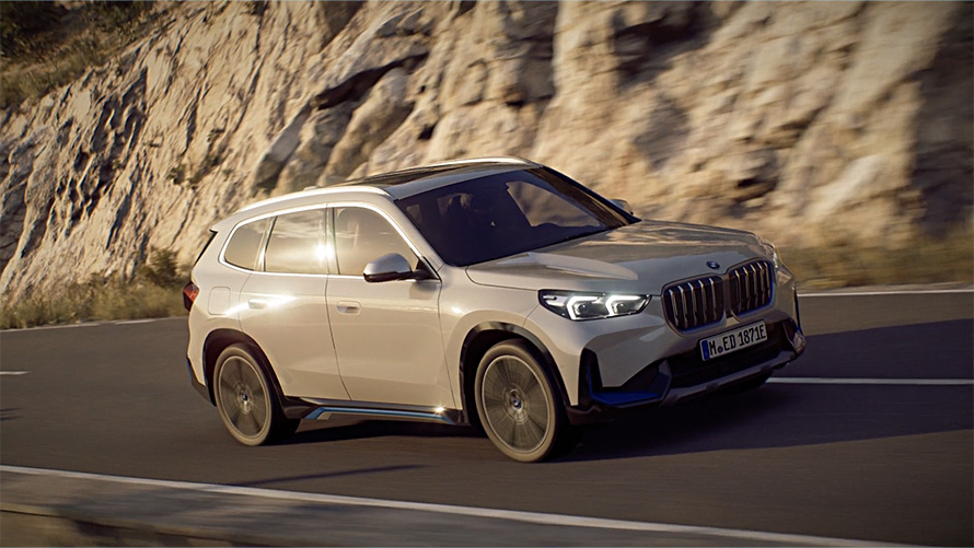 Elektrische BMW wagens BMW iX1 rijdynamiek video Elektrische BMW wagens BMW iX1 rijdynamiek video