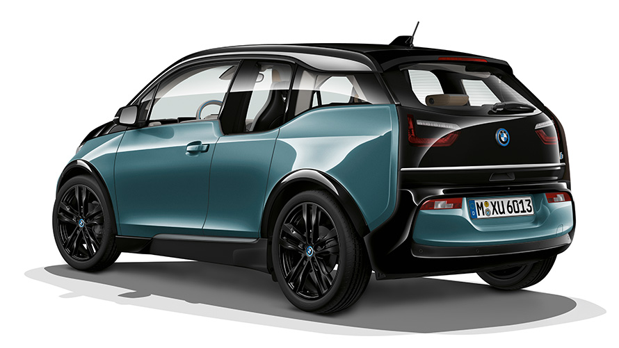 BMW i3, vue en studio BMW i3, vue de trois quarts avant en studio
