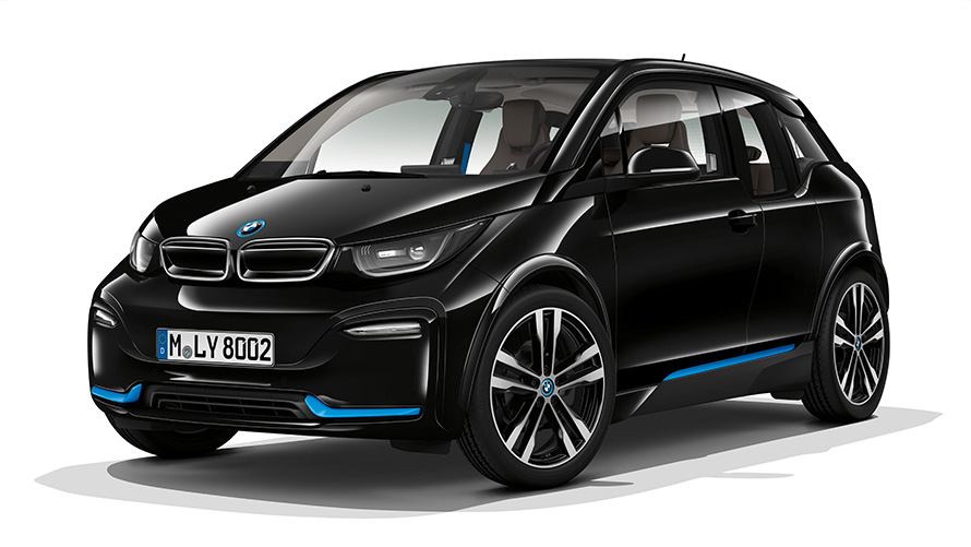 BMW i3s, vue en studio BMW i3s, vue de trois quarts avant en studio
