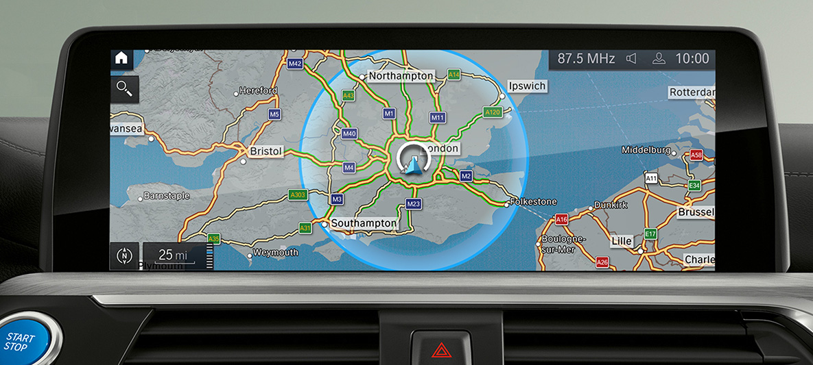 BMW Maps Connected Charging BMW Maps Connected Charging elektrisch rijbereik visualisering op het Control Display