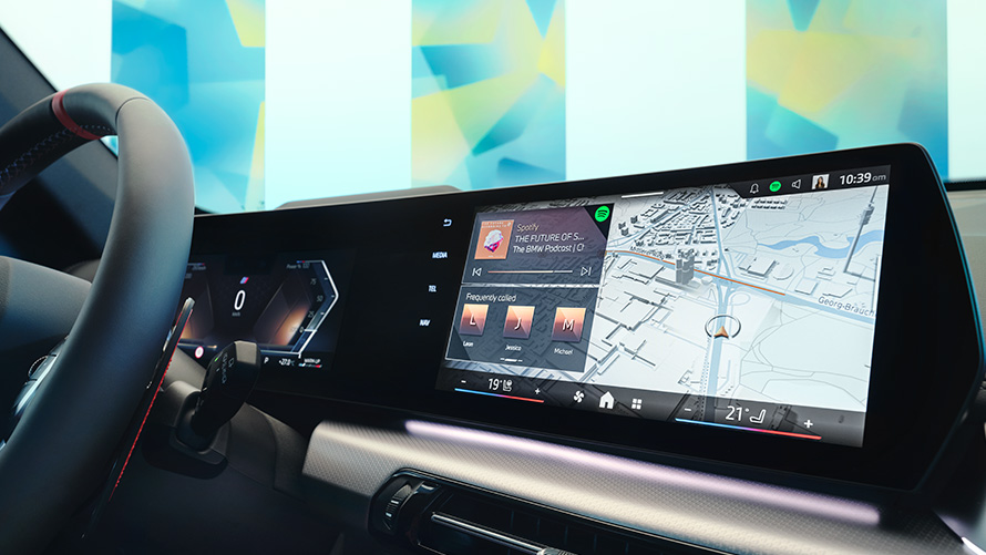 BMW interieur display met Operating System 9 BMW interieur BMW Maps op display met Operating System 9