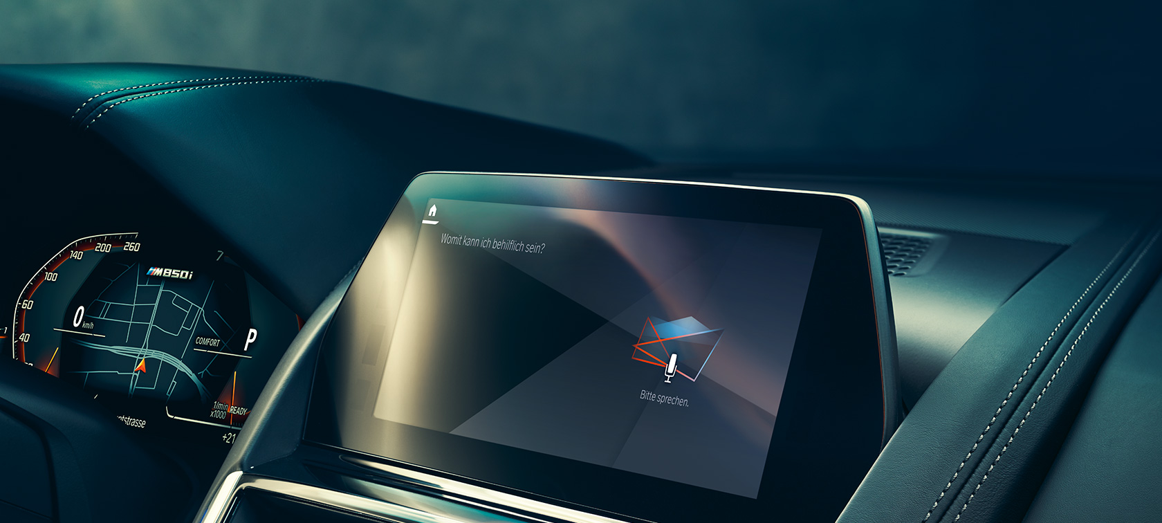 BMW Intelligent Personal Assistant BMW Intelligent Personal Assistant weergave op het Control Display