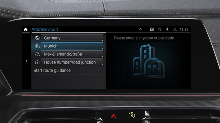 BMW Remote Software Upgrade BMW Maps Système de navigation BMW Remote Software Upgrade BMW Maps en gros plan