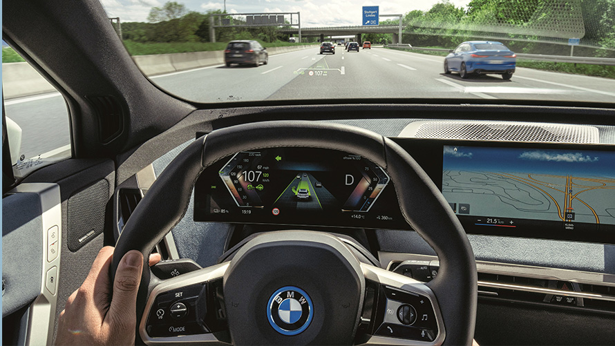 Snelwegaanzicht vanuit een BMW Snelwegaanzicht vanuit een BMW vanaf de bestuurdersplaats